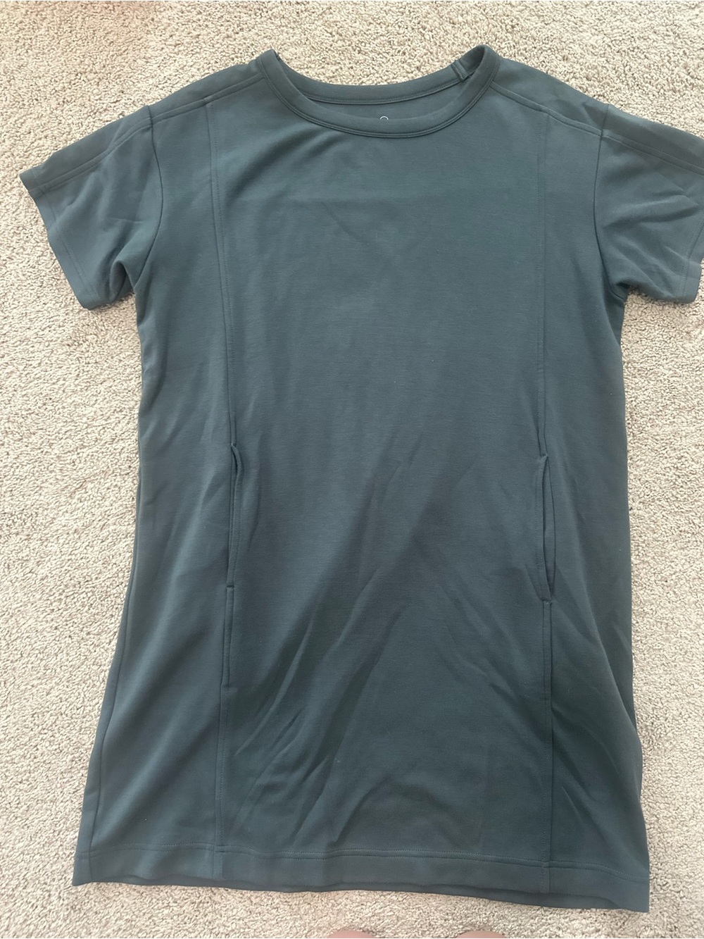 Lou & Grey Green Grey Short Sleeve Dress
